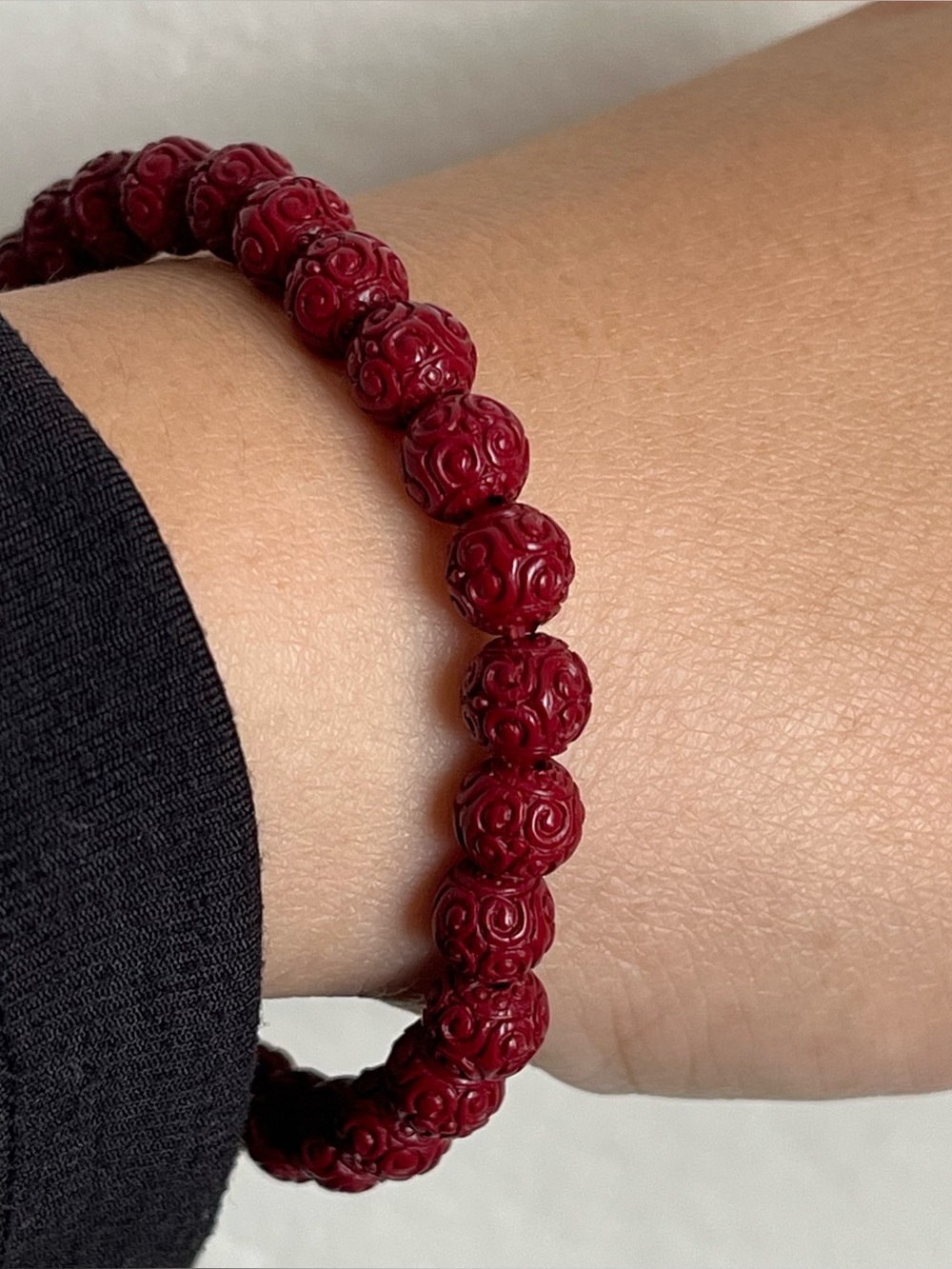Cinnabar stretch bracelet size 7